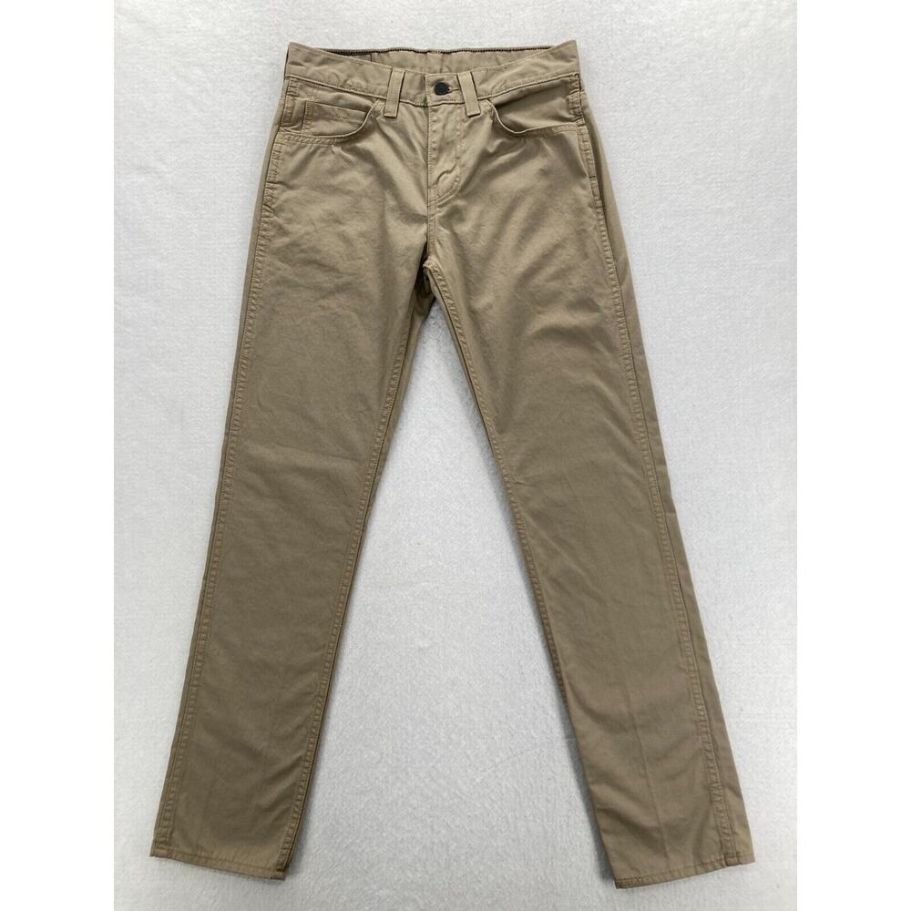 Levi's 511 Mens 29x32 Slim Fit Brown Denim Straight Leg Jeans Low Rise Black Tab - Picture 1 of 12